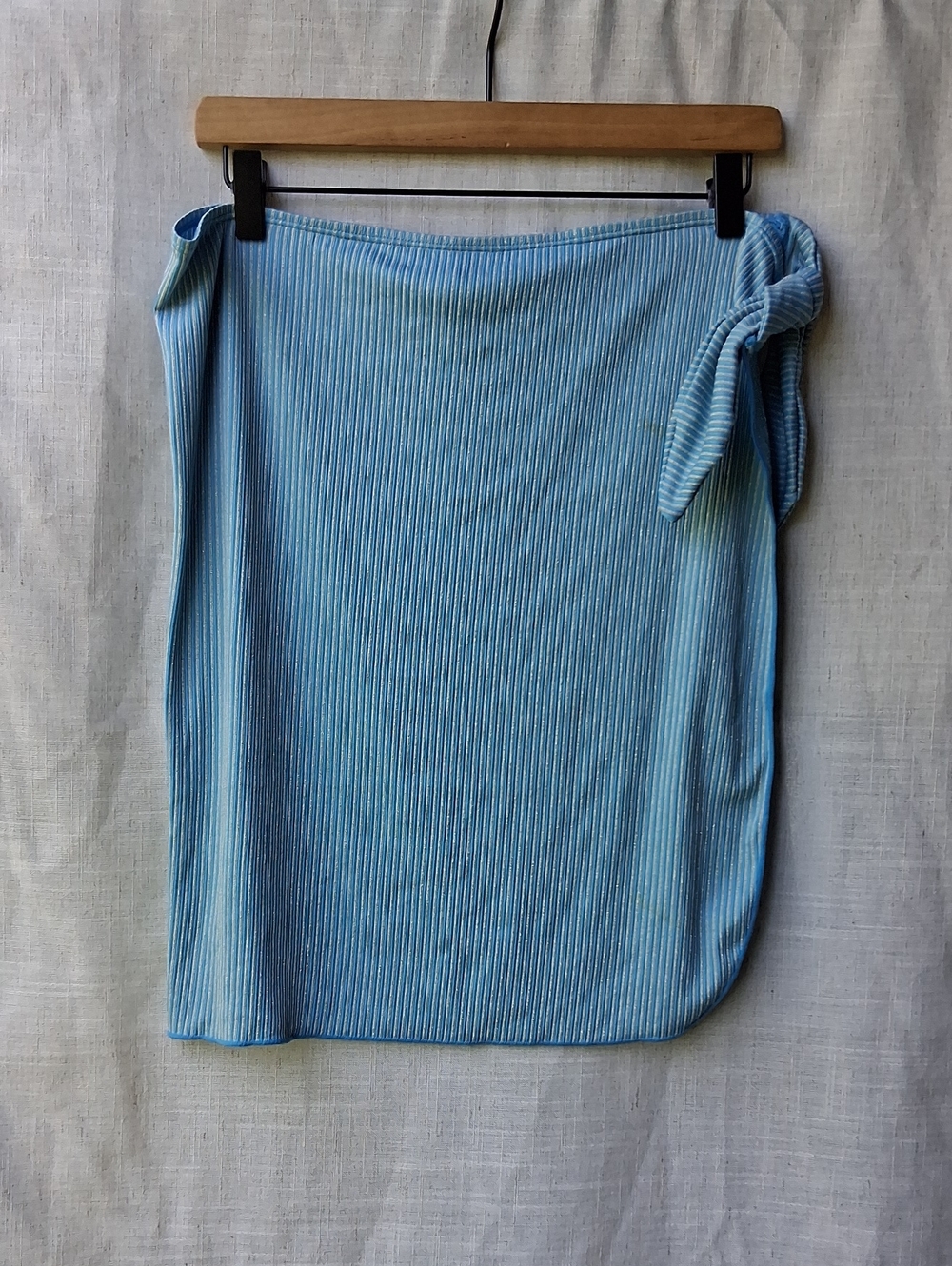 Andie × Mindy Light Blue Ribbed Swim Sarong L/XL